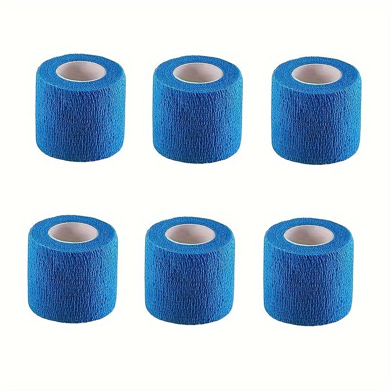 1 Pack/6 Rolls, Self-Adhesive Bandage, Sports Tape, Elastic Bandage, Non-Woven High Elastic Sports Elasticity, Can Be Used for Basketball, Football, Tennis, Running And Other Sports Fitness, Easy to Carry.
