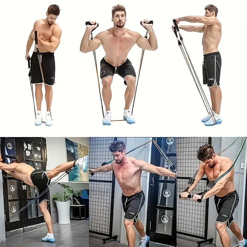 Fitness Resistance Band Set, 11pcs Multifunctional Upper Body Exercise Kit