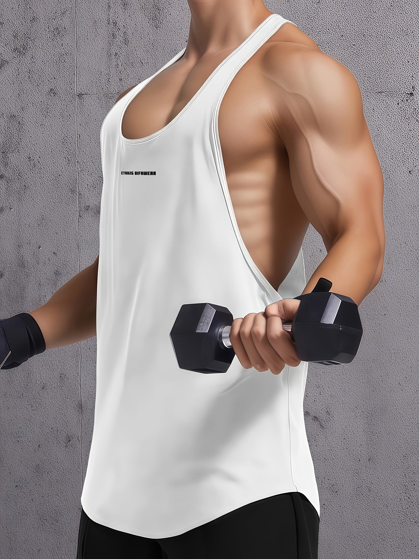 3pcs Men'S Sleeveless Athletic Tank Tops - Breathable, Quick-Dry Gym & Fitness Vests with "ESports" Print, Lightweight Summer Training Gear in Black, White, Gra