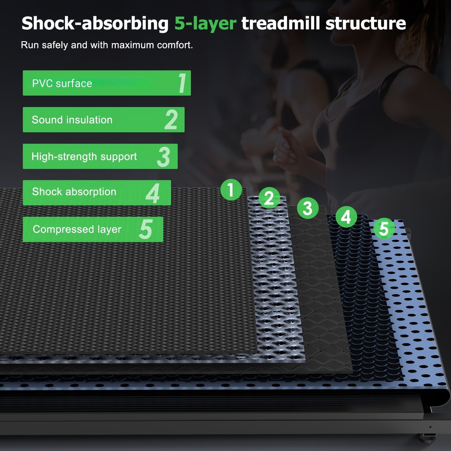 2-in-1 Folding Treadmill, Home Treadmill, 2.0HP Peak DC Motor, 1-12KM/H Speed Adjustment, LED Quad Display 12 Preset Programmes + Triple Mode Switching Music Speaker, Wide Treadmill Belt, Home Fitness Equipment, Home Folding,