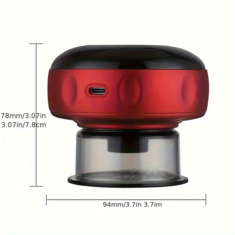 Electric Vacuum Cupping Machine, USB Rechargeable, 36V or Below, 18650 Battery, Back Neck Arm Massager, Heating Suction Cup Device for Home Spa