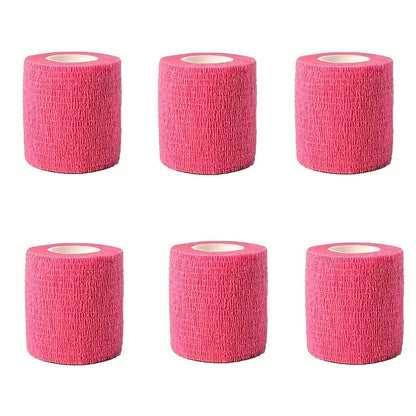 1 Pack/6 Rolls, Self-Adhesive Bandage, Sports Tape, Elastic Bandage, Non-Woven High Elastic Sports Elasticity, Can Be Used for Basketball, Football, Tennis, Running And Other Sports Fitness, Easy to Carry.