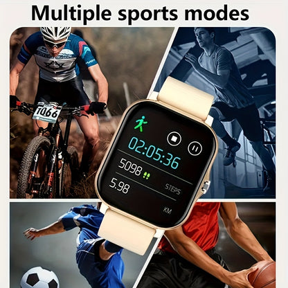 The New Full Touch High-Definition Men'S And Women'S Sports Smartwatch Features Wireless Dialing, Answering Calls, Motion Tracking, Photography, And Music Control. The Stylish Smartwatch Is Compatible with Android And Iphone,
