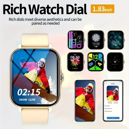 The New Full Touch High-Definition Men'S And Women'S Sports Smartwatch Features Wireless Dialing, Answering Calls, Motion Tracking, Photography, And Music Control. The Stylish Smartwatch Is Compatible with Android And Iphone,