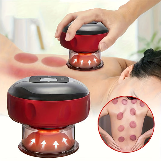 Electric Vacuum Cupping Machine, USB Rechargeable, 36V or Below, 18650 Battery, Back Neck Arm Massager, Heating Suction Cup Device for Home Spa