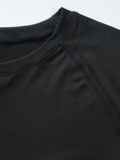 Men's Comfy Quick-drying Sports Compression T-shirt, Highly Stretch Tee Men's Summer Outdoor Clothes, Men's Clothing For Fitness Activities