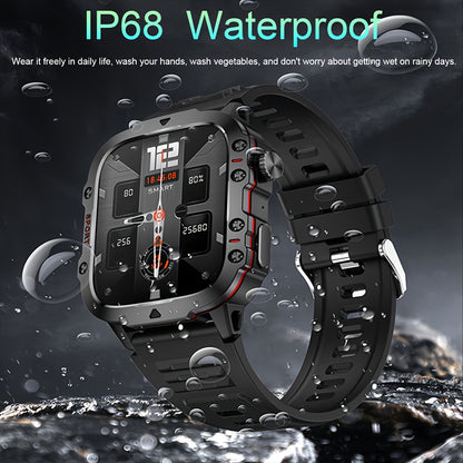New Rugged Smart Watch for Men Wireless Talk Sports Fitness AI Voice Outdoor 100+ Sports Mode Outdoor Smart Watch