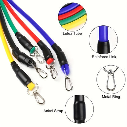 Fitness Resistance Band Set, 11pcs Multifunctional Upper Body Exercise Kit
