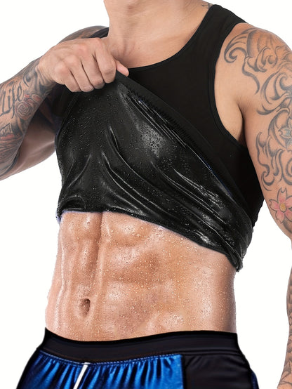 Sauna Hoodie Sweat Vest and Shorts Set for Men, Shapewear Shorts, Sports Sleeveless Underwear, Jogging Pants, Underwear Set, European Size