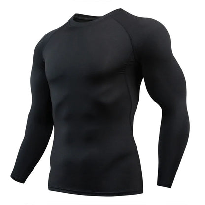 T-shirt homme course Sport T-shirt hommes Compression Fitness hauts T-shirt séchage rapide entraînement Gym Sport course chemises Jersey