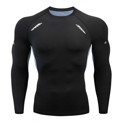 T-shirt homme course Sport T-shirt hommes Compression Fitness hauts T-shirt séchage rapide entraînement Gym Sport course chemises Jersey