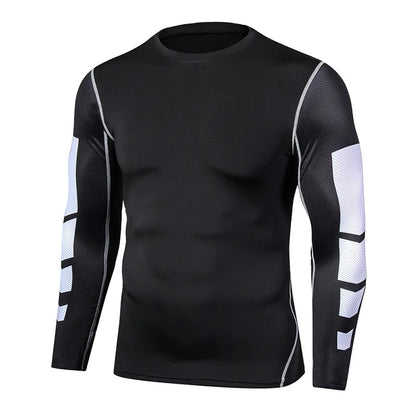 T-shirt homme course Sport T-shirt hommes Compression Fitness hauts T-shirt séchage rapide entraînement Gym Sport course chemises Jersey