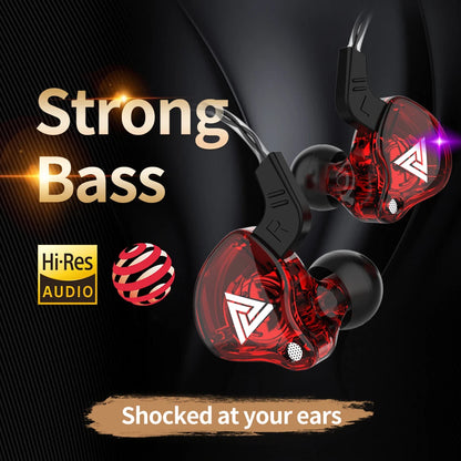 Original QKZ AK6 dans l'oreille écouteur 6 unité de pilote dynamique casque avec micro stéréo sport HIFI caisson de basses casque moniteur écouteurs