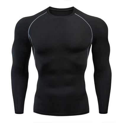 T-shirt homme course Sport T-shirt hommes Compression Fitness hauts T-shirt séchage rapide entraînement Gym Sport course chemises Jersey