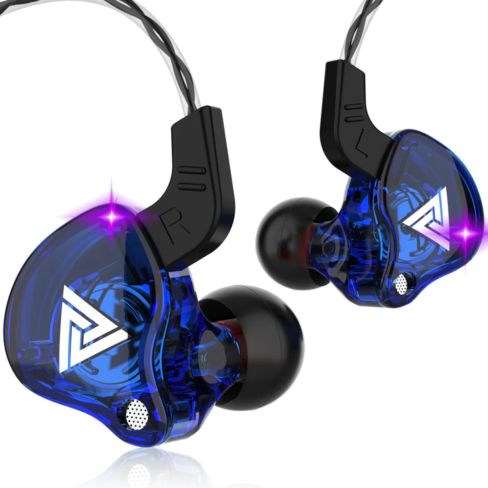 Original QKZ AK6 dans l'oreille écouteur 6 unité de pilote dynamique casque avec micro stéréo sport HIFI caisson de basses casque moniteur écouteurs