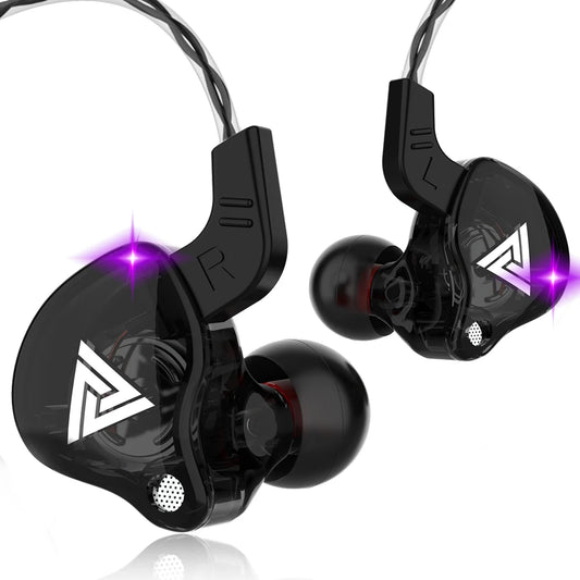 Original QKZ AK6 dans l'oreille écouteur 6 unité de pilote dynamique casque avec micro stéréo sport HIFI caisson de basses casque moniteur écouteurs