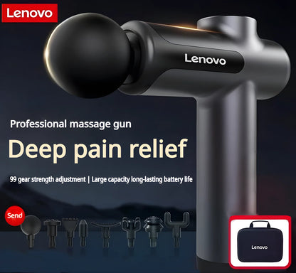 Lenovo – pistolet Fascia de marque, soulage en profondeur les douleurs musculaires, équipement de Fitness et de Relaxation, écran tactile LED, 8 têtes de Massage, cadeaux
