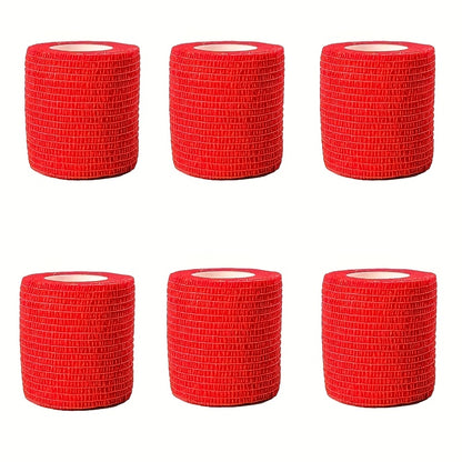 1 Pack/6 Rolls, Self-Adhesive Bandage, Sports Tape, Elastic Bandage, Non-Woven High Elastic Sports Elasticity, Can Be Used for Basketball, Football, Tennis, Running And Other Sports Fitness, Easy to Carry.