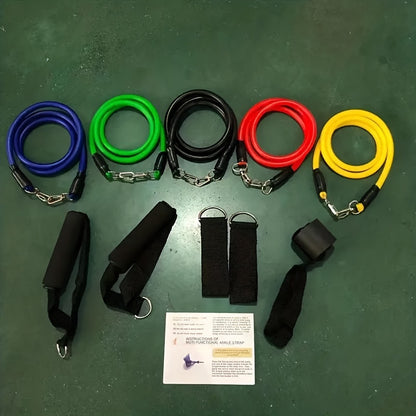 Fitness Resistance Band Set, 11pcs Multifunctional Upper Body Exercise Kit
