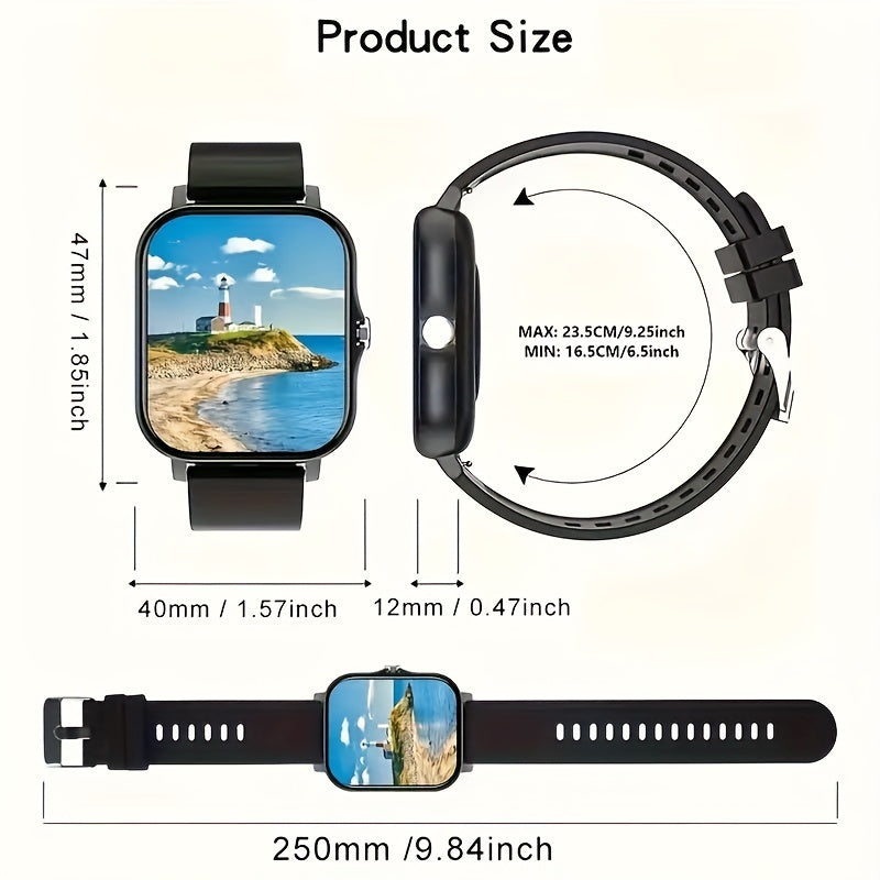 The New Full Touch High-Definition Men'S And Women'S Sports Smartwatch Features Wireless Dialing, Answering Calls, Motion Tracking, Photography, And Music Control. The Stylish Smartwatch Is Compatible with Android And Iphone,