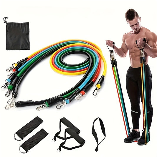 Fitness Resistance Band Set, 11pcs Multifunctional Upper Body Exercise Kit