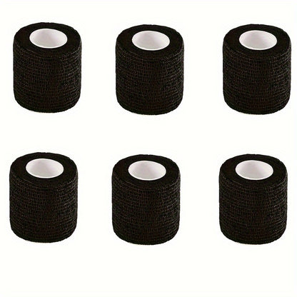 1 Pack/6 Rolls, Self-Adhesive Bandage, Sports Tape, Elastic Bandage, Non-Woven High Elastic Sports Elasticity, Can Be Used for Basketball, Football, Tennis, Running And Other Sports Fitness, Easy to Carry.