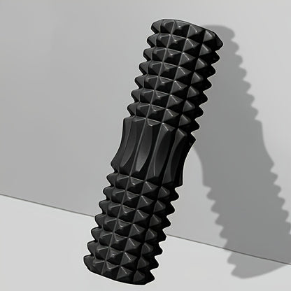1pc EVA Foam Massage Roller for Yoga & Pilates, Medium Firmness, Manual Operation, Fitness Back Exercise Tool, Mobility Improvement, Gym Training Accessory - Black, Blue, Purple