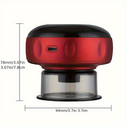 Electric Vacuum Cupping Machine, USB Rechargeable, 36V or Below, 18650 Battery, Back Neck Arm Massager, Heating Suction Cup Device for Home Spa